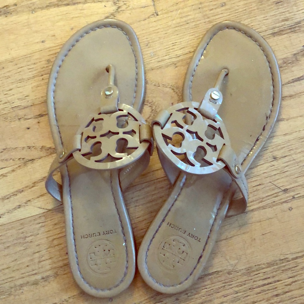 Tory Burch Tan Miller Sandals Size 8 1/2